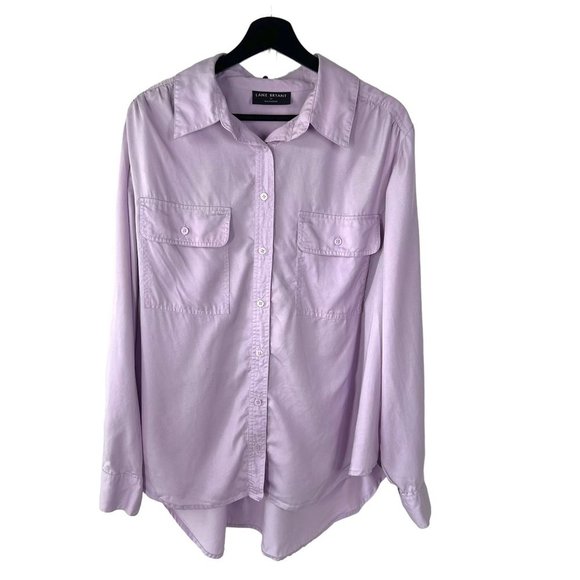 Lane Bryant Tops - Lane Bryant Purple Long Sleeve Lyocell Button Up Top 22